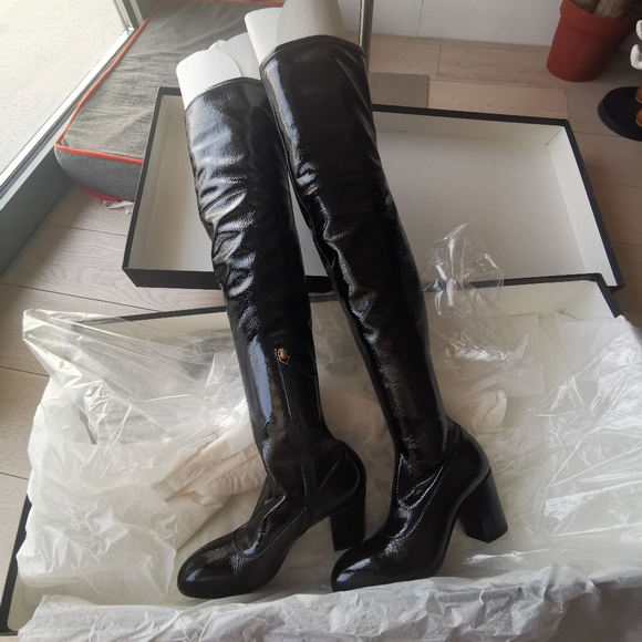 Gucci naplack stretch over the knee boots size 37 - Picture 2 of 7